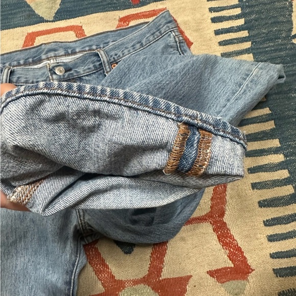 Y2K Vintage Levi's 501 Jeans Straight Fit Medium Wash 36w 34l Skater Baggy - Picture 9 of 16